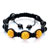 Triple Yellow Disco Ball Rhinestone Adjustable Shamballa Bracelet Bead Bracelets