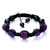 Five Amethyst Disco Ball Rhinestone Adjustable Shamballa Bracelet Bead Bracelets