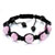 Five Pink Disco Ball Rhinestone Adjustable Shamballa Bracelet Bead Bracelets