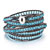 Sapphire Chan Luu Wrap Bracelet On Brown Leather Bead Bracelets