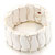 Ivory White Turquoise Beads Wide Bracelets