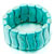 Classic Wave Shape Turquoise Beads Wide Bracelets