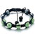 Five Emerald Disco Ball Rhinestone Adjustable Shamballa Bracelet Bead Bracelets