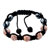 Five Yellow Disco Ball Rhinestone Adjustable Shamballa Bracelet Bead Bracelets
