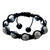 Five Gray Disco Ball Rhinestone Adjustable Shamballa Bracelet Bead Bracelets