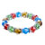 Translucent Red Tan And Blue Evil Eye Moran Glass Beaded Bracelets Necklace
