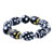 Black Drum Shaped Evil Eye Moran Glass Beaded Bracelets Necklace