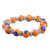 Orange Evil Eye Moran Glass Beaded Bracelets Necklace