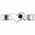 Id Heart Link February Amethyst Color Birthstone Italian Charm