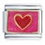 Gold Plated Heart Pink Italian Charm