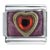 Rhinestone Heart Red Italian Charm