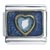 Rhinestone Heart Blue Italian Charm