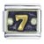Number 7 Purple Italian Charm