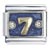 Number 7 Blue Italian Charm