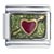Heart On Green Italian Charm