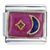 Star & Moon Magenta Italian Charm