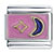 Star & Moon Pink Italian Charm