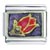 Hand Painted Rose Red Italian Charm