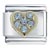 March Aquamarine Color Birthstone Heart Italian Charm