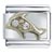 Silver Crystal Dolphin Italian Charm