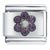 February Amethyst Color Birthstone Flower Italian Charm