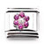 July Ruby Color Birthstone Flower Italian Charm
