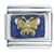 Butterfly On Blue Italian Charm