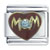 Mom Heart Blue Italian Charm