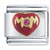 Mom Heart Purple Rhinestone Italian Charm