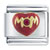 Mom Red Purple Rhinestone Italian Charm