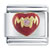 Mom Light Orange Rhinestone Italian Charm