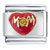Mom Heart With Orange Stud Italian Charm