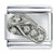 Rhinestone Silver Sandal Italian Charm