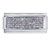 Silver Plated October Pink Tourmaline Color Birthstone Studded Italian Charm