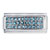 Silver Plated December Blue Zircon Color Birthstone Studded Italian Charm