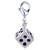 925 Sterling Silver Dice Lobster Clasp Charm For Bracelet