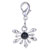 925 Sterling Silver Winter Snowflake Lobster Clasp Charm For Bracelet