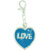Blue Love Heart Clasp Charm