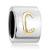 Letter C Alphabet Fit All Brands Two Tone Plated Beads Charms Bracelets
