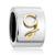 Cylindrical Shaped Letter G Two Tone Plated Beads Charms Bracelets