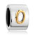 Cylindrical Shaped Letter O Two Tone Plated Beads Charms Bracelets