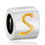 Round Letter S Two Tone Plated Beads Charms Bracelets