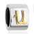 Letter U Alphabet Fit All Brands Two Tone Plated Beads Charms Bracelets