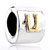 Letter U Gold Plated Beads Charms Bracelets