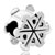 Snow Flake Silver Plated Beads Charms Bracelets