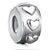 Silver Heart Circle Clip Lock Stopper Beads Charms Bracelets