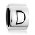 Letter D Alphabet Fit All Brands Silver Plated Beads Charms Bracelets