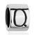 Cylindrical Shaped Letter Q Silver Plated Beads Charms Bracelets