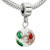 White Flower Cloisonne Dangle European Beads