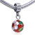 Red Flower Ornament Dangle European Beads